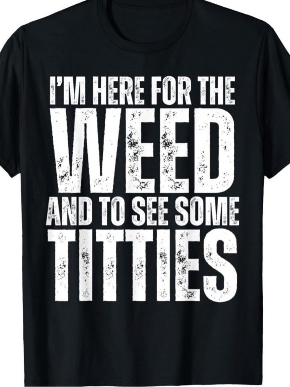 Men's Black Graphic Short Sleeve Tee with Bold White Statement